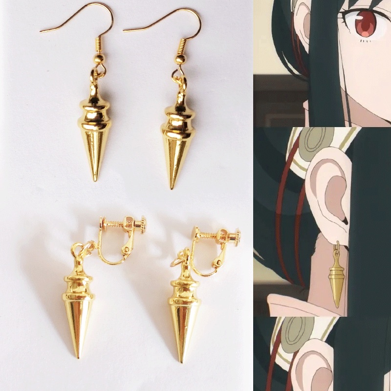 Khuyên Tai Mặt Vàng Hình Anime Spy X Family Hikaw Anya Forger Cho Nữ