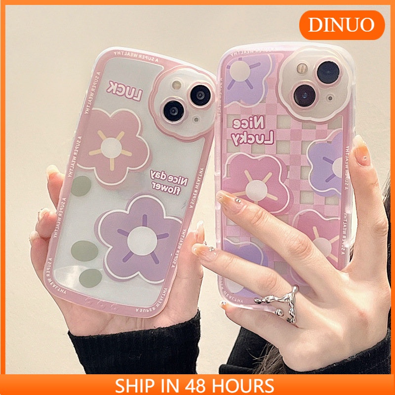 Ốp lưng iphone Ốp Điện Thoại Họa Tiết Hoa Và Sóng Biển Cho iphone14Promax / 7plus / 8 / 8plus / x / xr / xs / 11 / 12 / 13 / pro / max / plus / promax Dinuo case