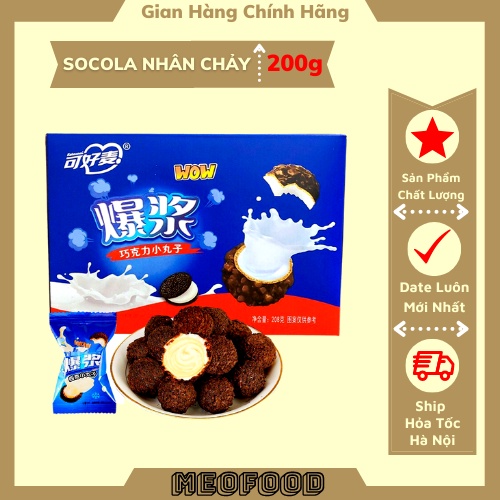 Bánh Socola nhân chảy 3 lớp SIÊU HOT, Bánh oreo Socola nhân dâu chảy KUNGFU THE MINI BALL