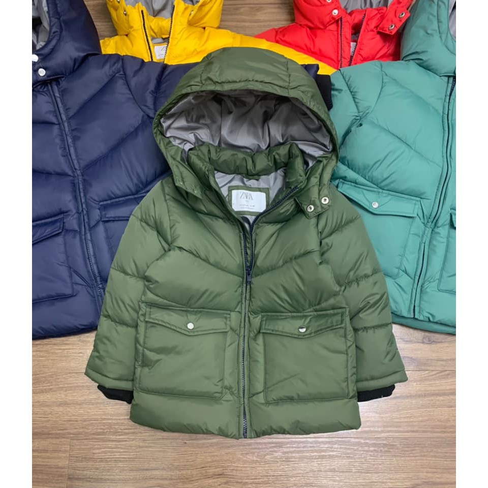 Áo phao dáng dài bé trai ZARA nhiều màu