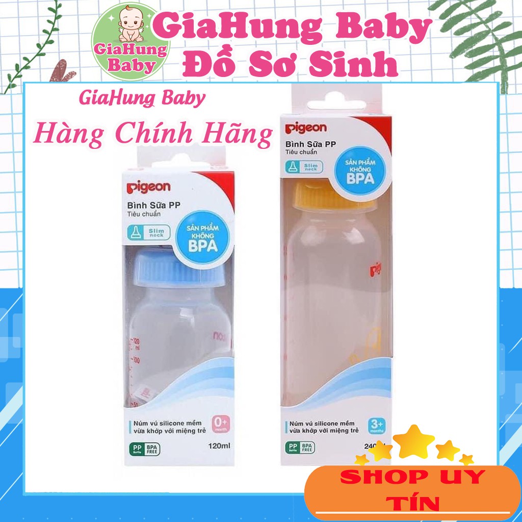 Bình sữa Pigeon 120ml và 240ml chính hãng𝑭𝑹𝑬𝑬𝑺𝑯𝑰𝑷Bình sữa cho bé sơ sinh 120ml và 240 ml hàng chuẩn loại 1 cho bé