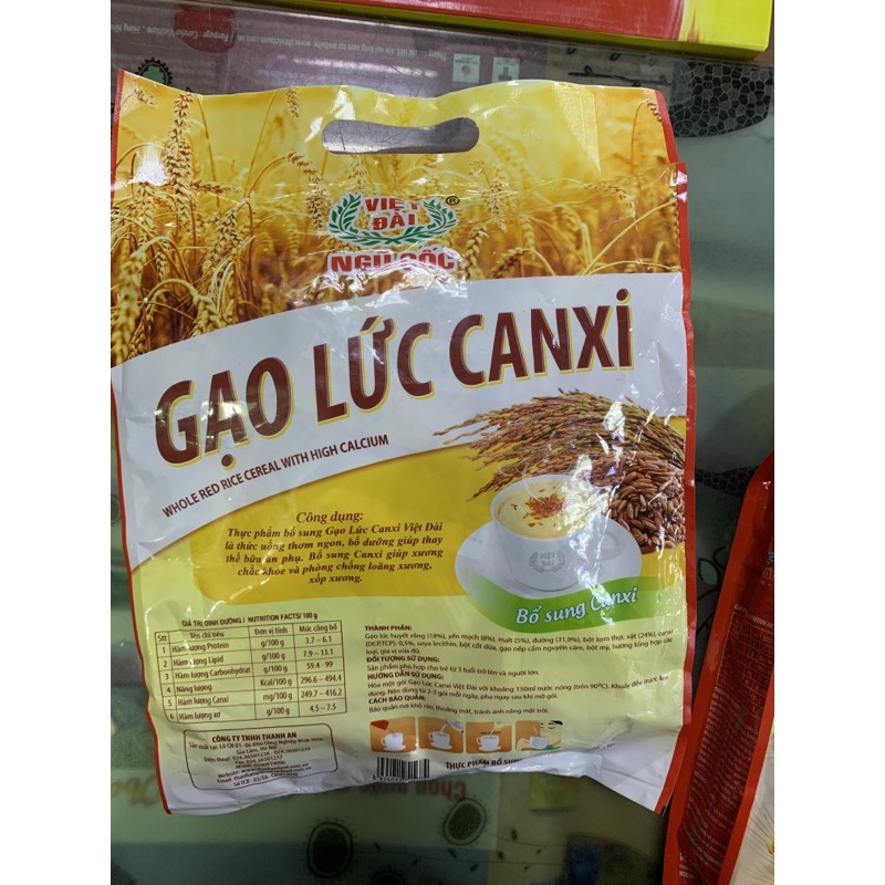 Bột ngũ cốc gạo lứt Canxi Việt Đài bịch 600g