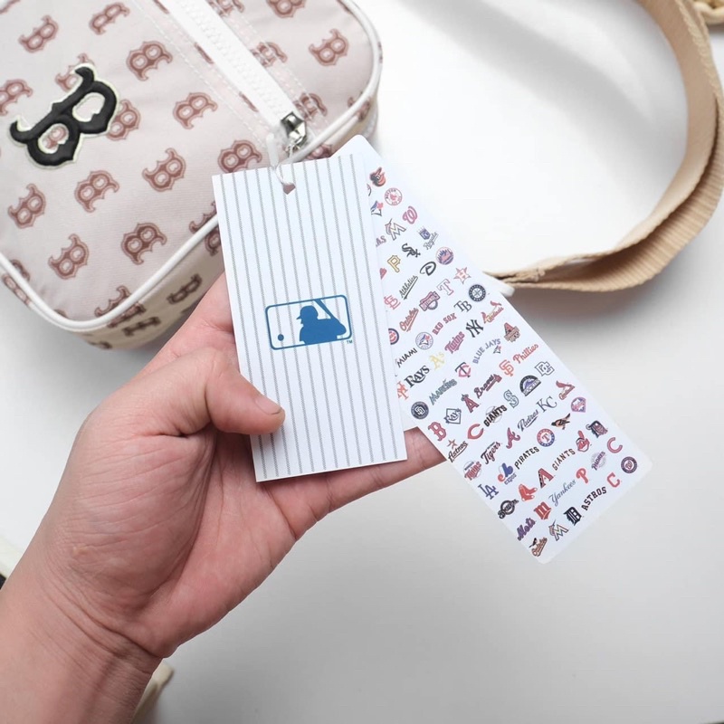 Túi MLB Monogram Beige Xuất Đẹp Full Tag