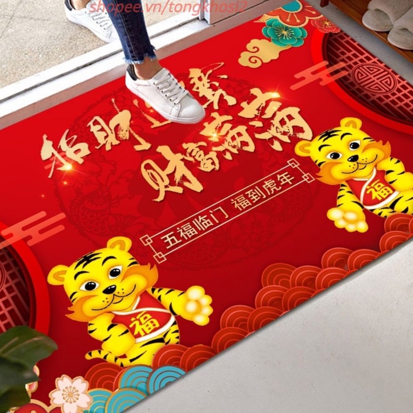 Thảm lau chân chống trượt hình con hổ xinh xắn đáng yêu 2022 #thamlauchan