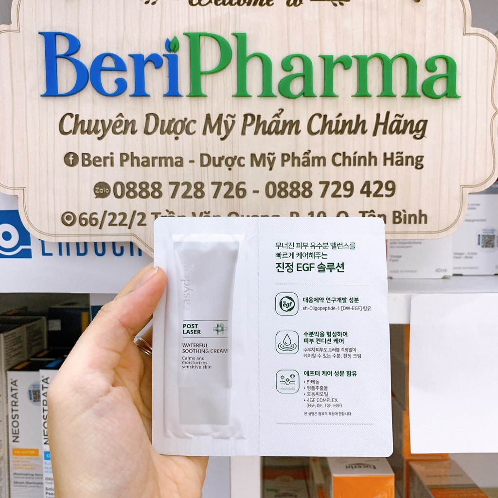 Easydew Kem Phục Hồi Da Sau Laser, Nặn Mụn Post Laser Waterful Soothing Cream 2ml