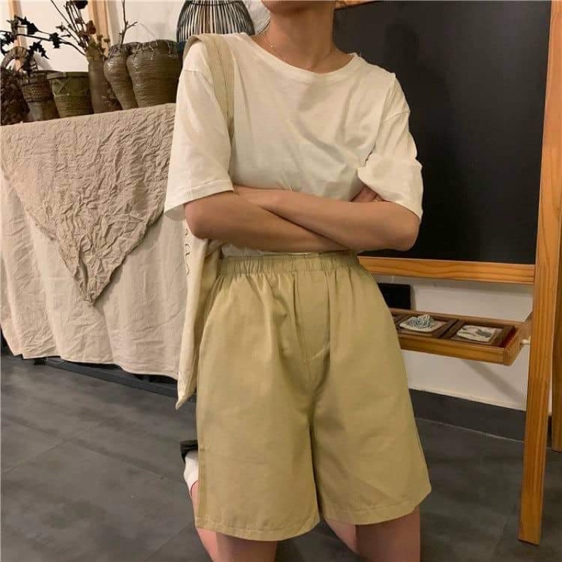 Quần đùi cạp chun kaki KA12