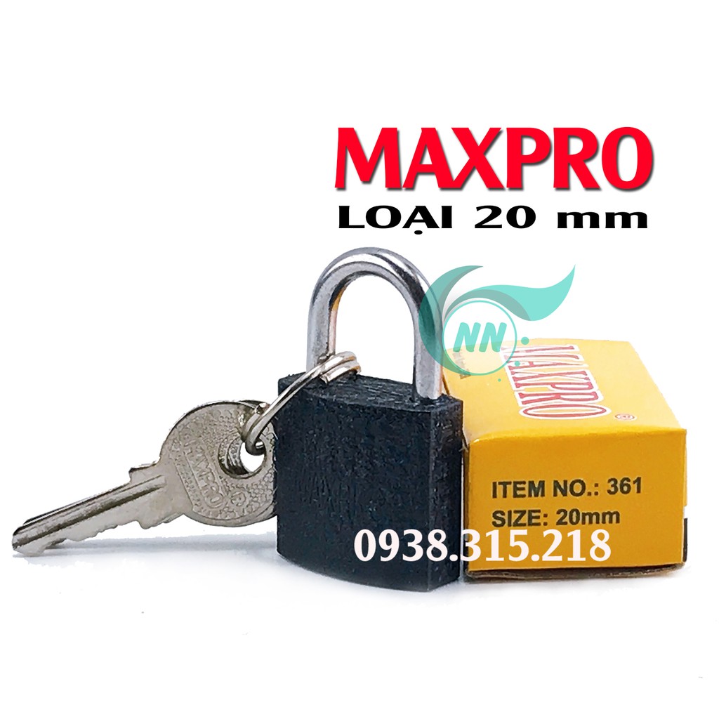 Ổ Khóa 20mm MAXPRO Đen Top Security Products 19.9 x 20.5 x 10.8 mm Với 3 Chìa Linh Hoạt