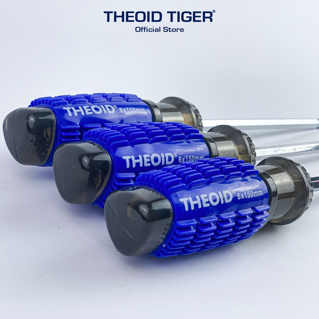 Theoid Tiger Tua vít 2 đầu đa năng 6x150mm - 4 cạnh và 2 cạnh - chuôi cán cao su