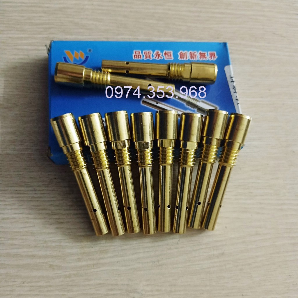 Nối bép mig 350 ren trong đồng vàng - Phụ kiện Mig 350