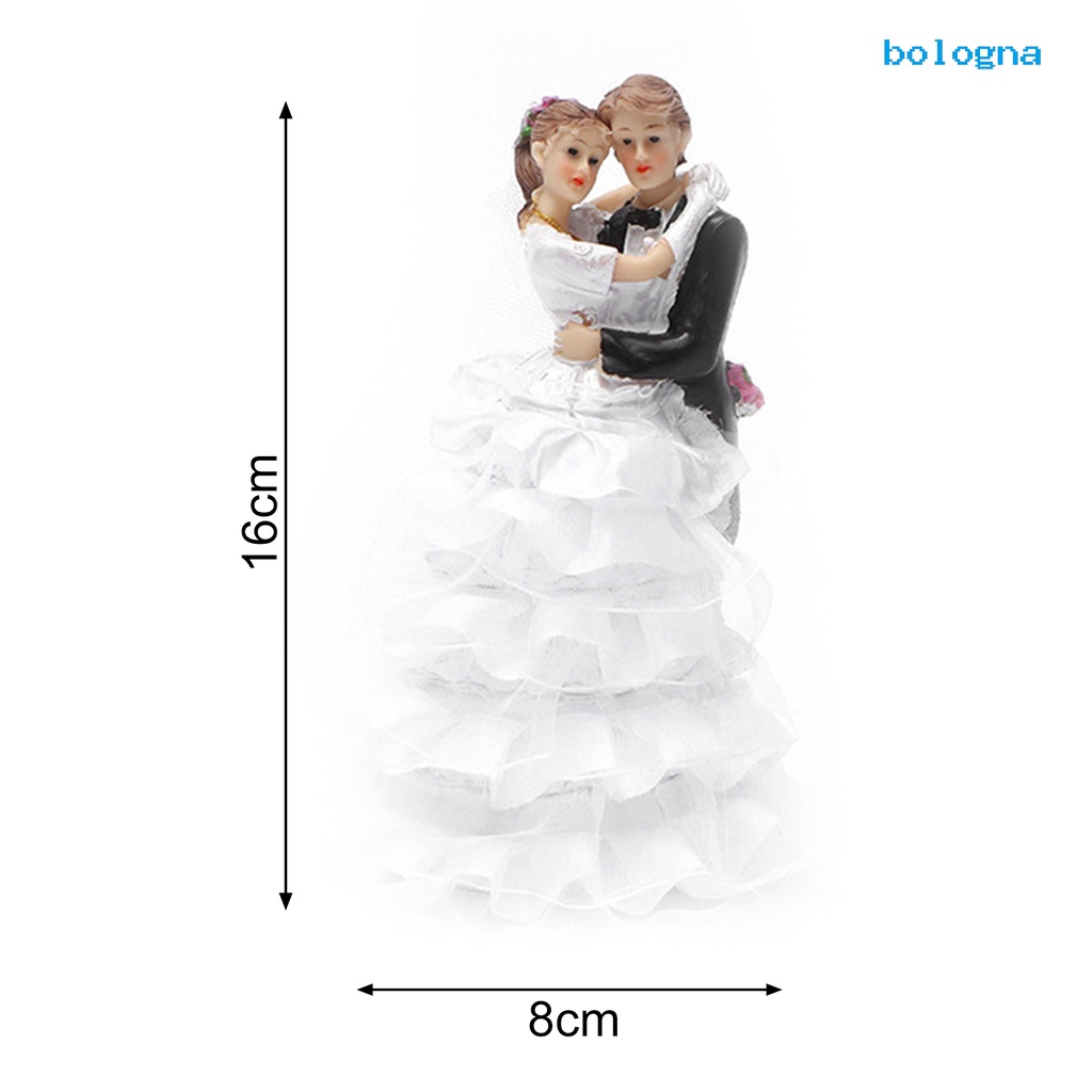 Bo- Mô Hình Cặp Đôi Búp Bê Nhựa Resin Đáng Yêu Lãng Mạn Trang Trí Bánh Kem Đám Cưới