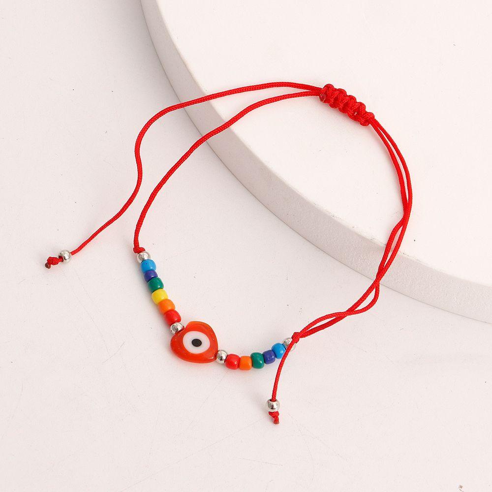 Vòng Tay Chuỗi Hạt Nhiều Màu Sắc Họa Tiết Mắt Quỷ Phong Cách Vintage Thanh Lịch Thời Trang