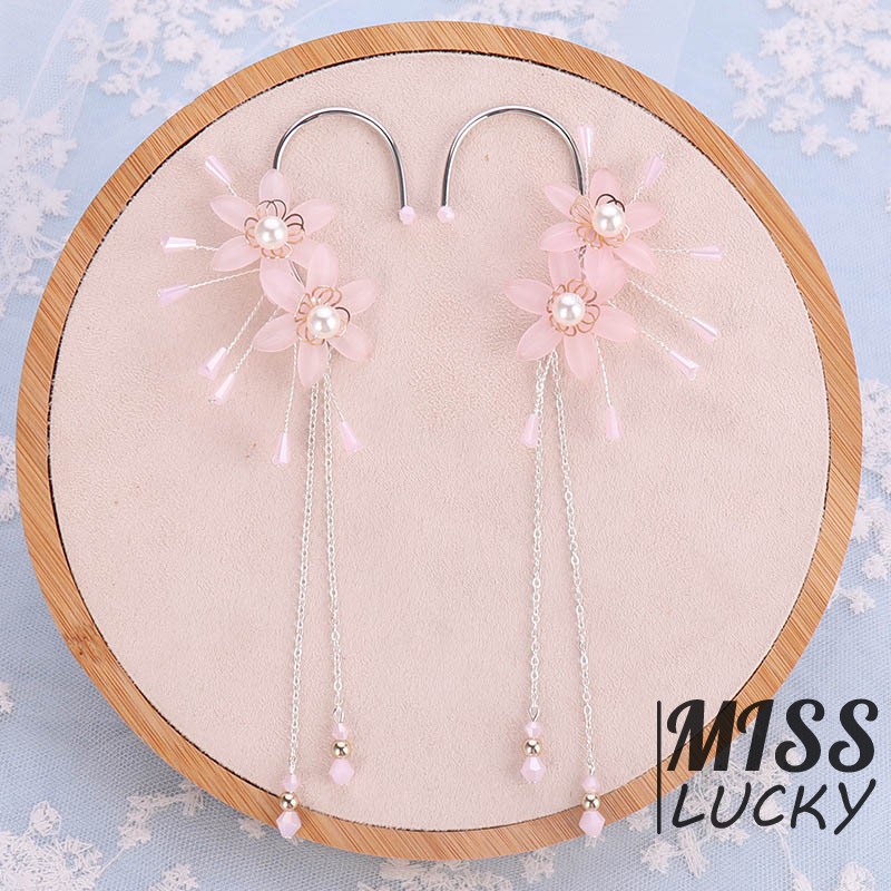 Khuyên tai nữ kiểu dáng hoa thời trang phong cách Hàn Quốc