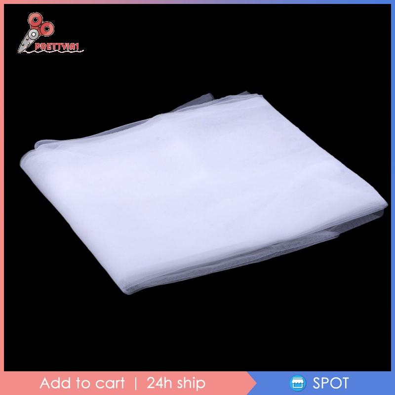 Vải Tuyn Lưới Chống Muỗi 1 Yard Màu Be Trang Trí Váy Cưới