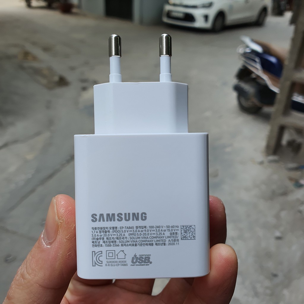 Bộ Sạc Siêu Nhanh 65W Samsung Chính Hãng Cho S21, Đời Mới Nhất 2021, Bảo Hành 12 Tháng