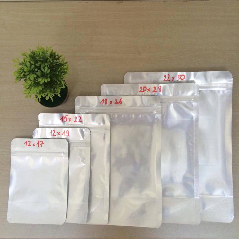 {1kg/1 size} Túi zipper bạc trong