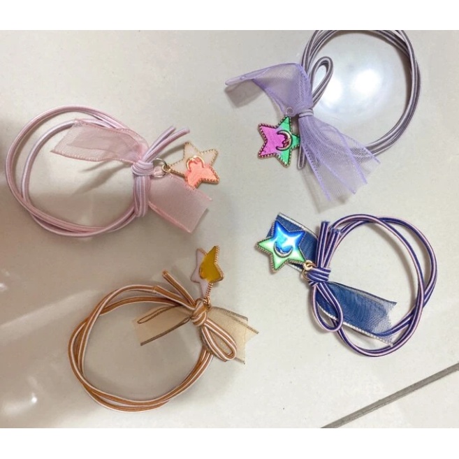 Combo 4 dây cột tóc họa tiết hình ngôi sao dễ thương (T15)