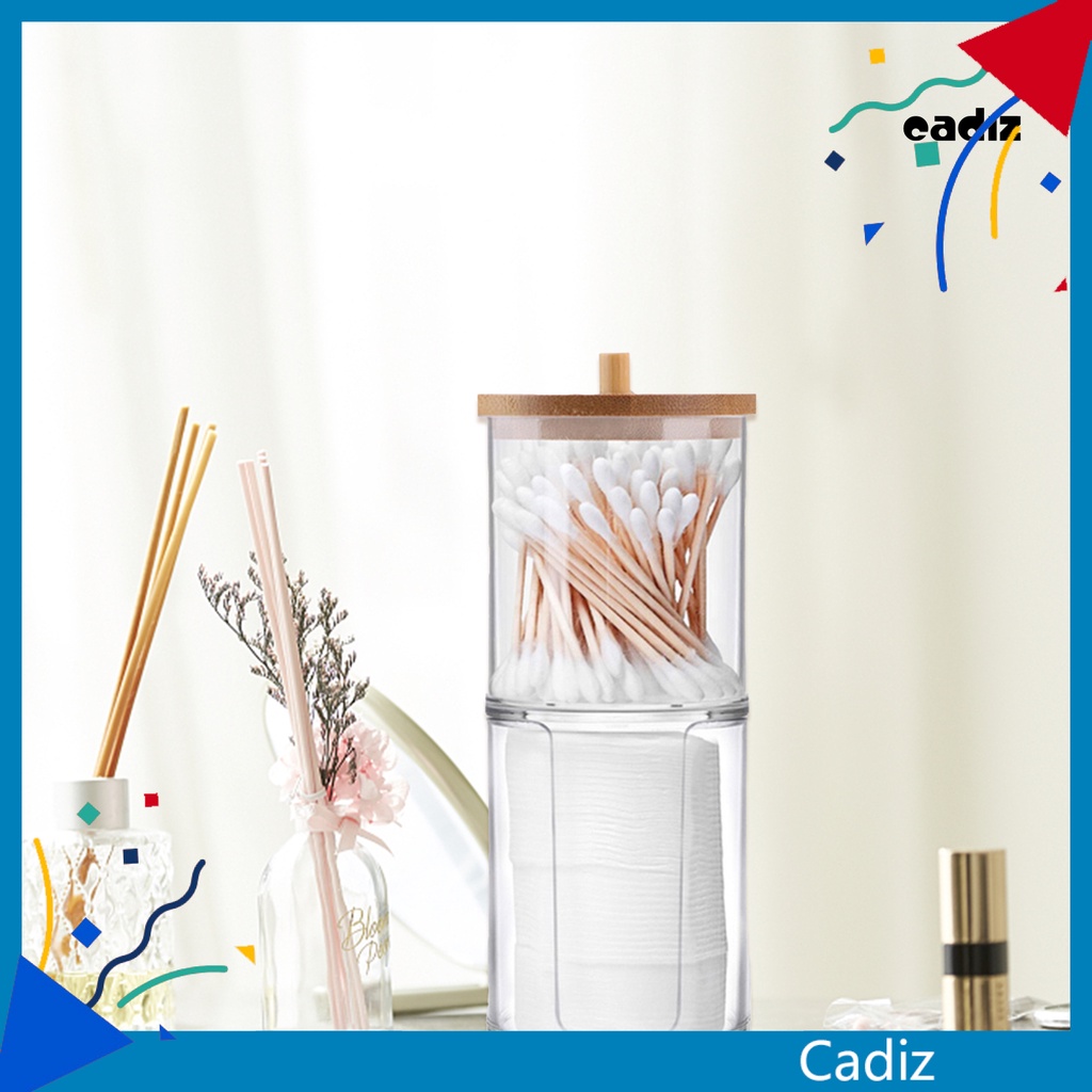 [Hàng mới về] Hộp đựng bông tẩy trang trong suốt thiết kế đơn giản đa năng tiện dụng cho gia đình