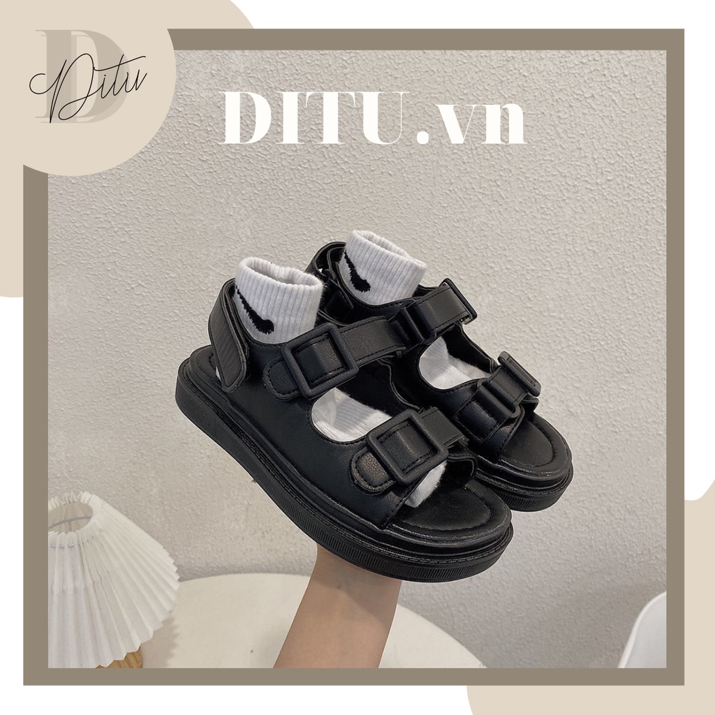 Sandal Nữ Đi Học Quai Hậu Ulzzang Độn đế 5cm  - Giày Xăng Đan Nữ Hàn Quốc