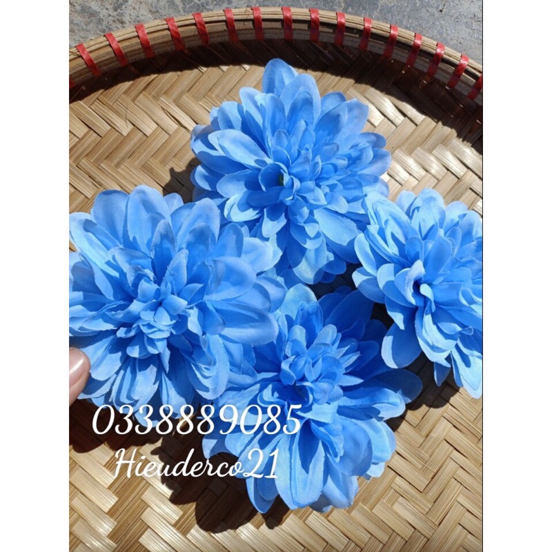 Hoa cúc thược dược lụa cao cấp-bông cúc,hoa giả siêu đẹp và sẵn kho