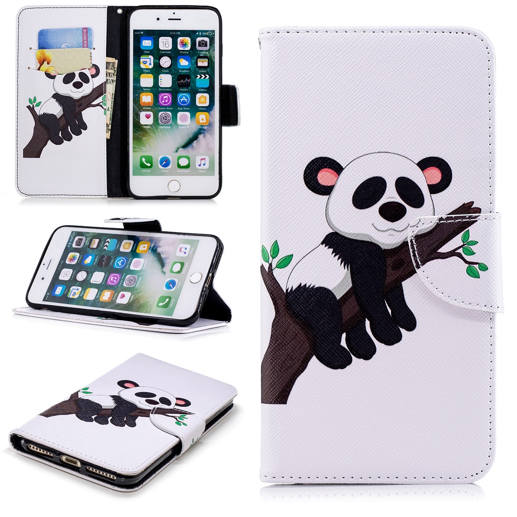 Bao da họa tiết đáng yêu có nắp đậy cho Iphone 7 / 8G / 7 / 8 plus | BigBuy360 - bigbuy360.vn