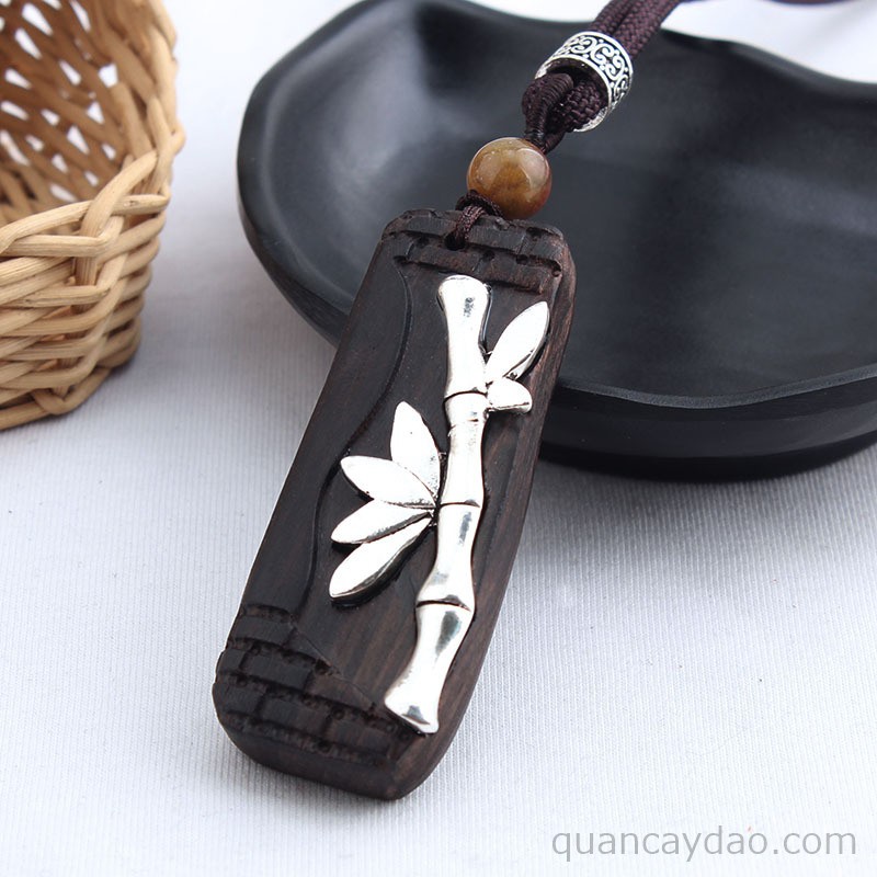 Vòng cổ gỗ mun cao cấp phong cách cổ điển VG6 - Quán Cây Đào