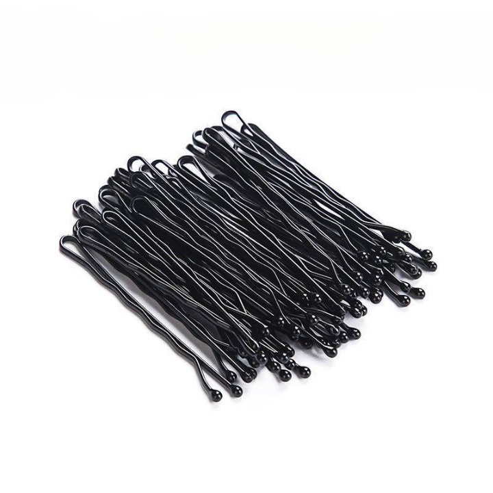 Kẹp tóc đẹp kẹp tăm xỉa màu đen bịch 50 cái thời trang dễ thương MEOW STORE KT01