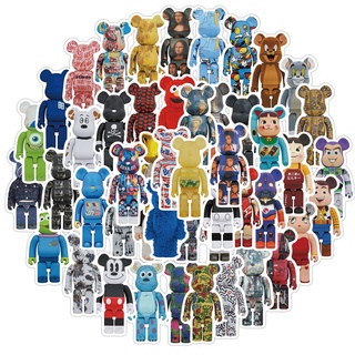 Y&P| Hình Dán Chống Nước Bearbrick Phim Hoạt Hình Mũ Bảo Hiểm Máy Tính Xách Tay Hành Lý Dán Thiết Lập, 50 tờ