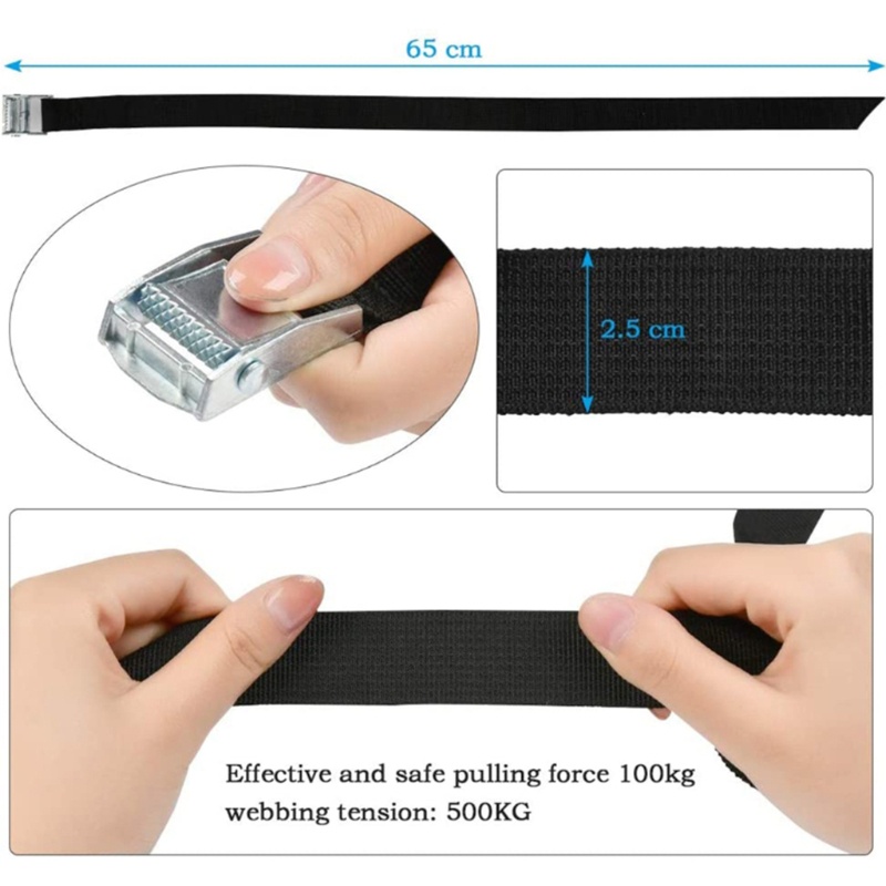 Set 10 Dây Đai Buộc Hành Lý Bằng Kim Loại Có Thể Tái Sử Dụng