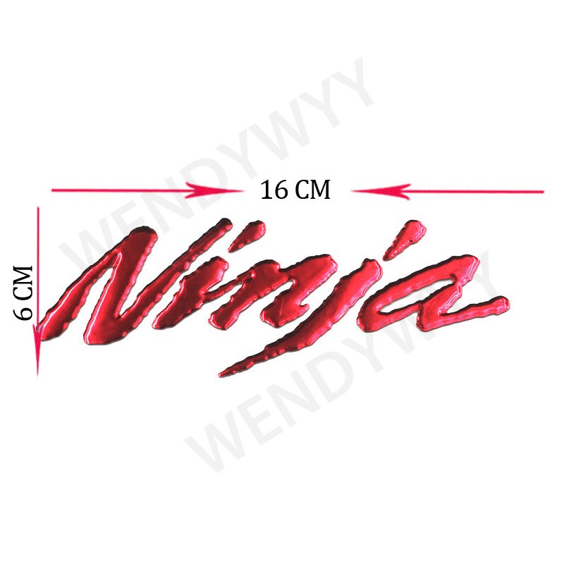 Bộ 2 Miếng Dán 3D Trang Trí Cho Xe Kawasaki Ninja 250/300/350 ZX6R / 10R
