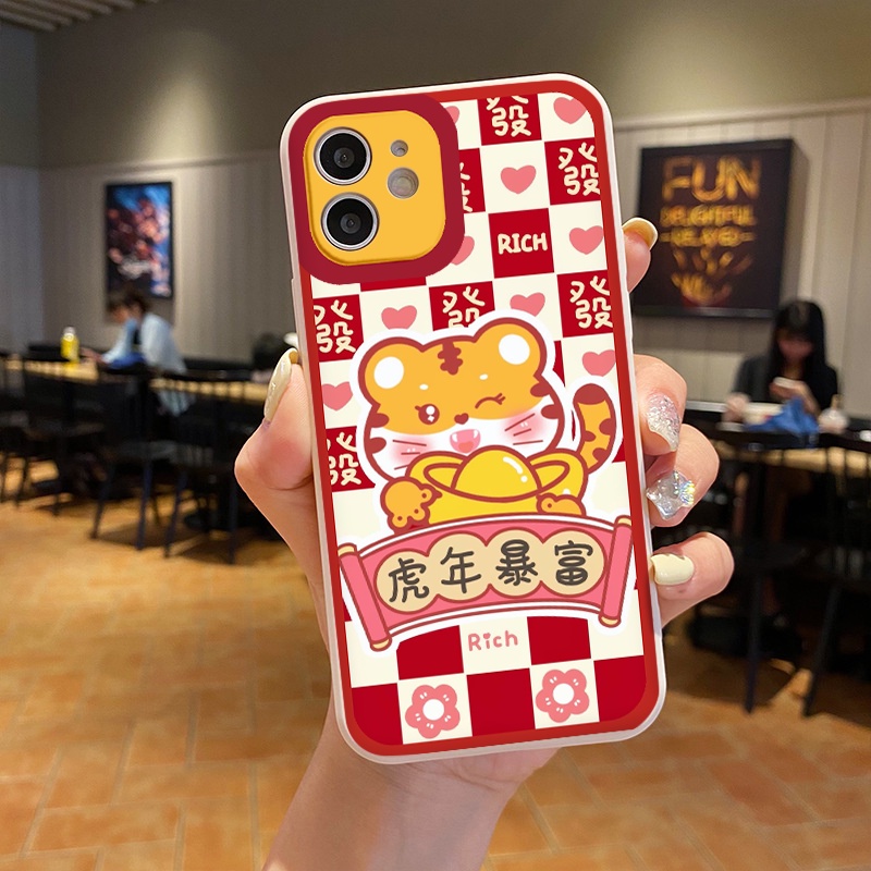 Ốp lưng iphone hổ hớn hở ốp dẻo cạnh vuông ip 6 7 8 plus x xr xsmax 11/12/13promax tr007