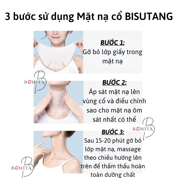 [CAO CẤP] Mặt nạ cổ dưỡng trắng giảm nhăn BISUTANG sáng da nội địa Trung MNC1 | BigBuy360 - bigbuy360.vn