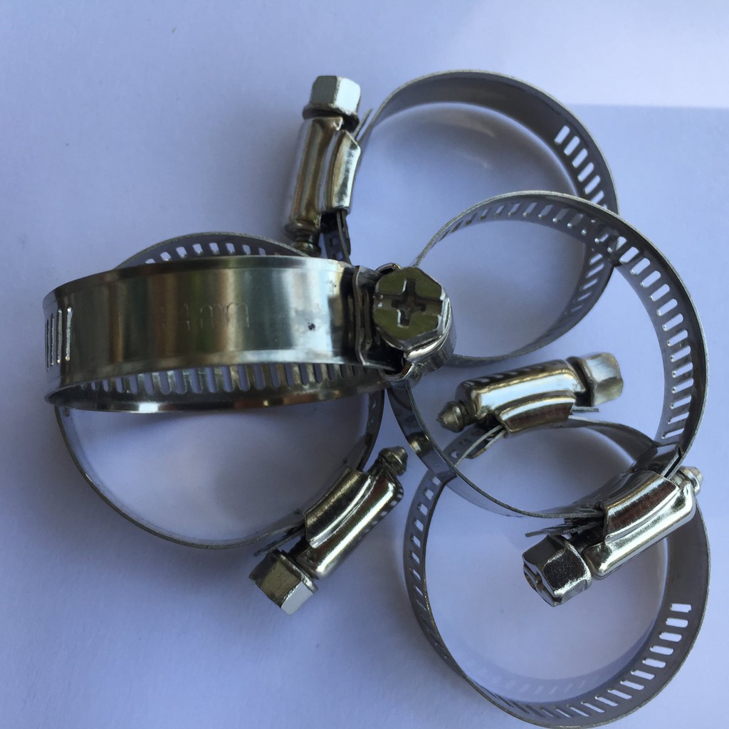 Combo 5 đai xiết inox (21mm- 44mm) cổ dê- vòng đai xiết inox dùng xiết ống 21mm- 44mm