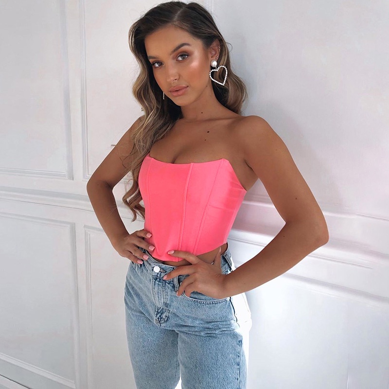 Áo Croptop Trễ Vai Quyến Rũ Cho Nữ