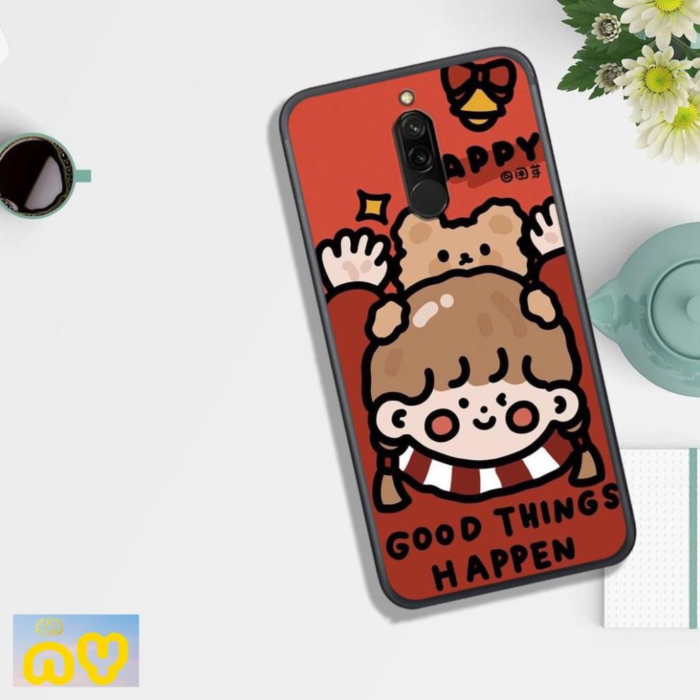 ỐP  XIAOMI REDMI 8/REDMI 8A, IN HÌNH CHÚ GẤU NHỎ ĐÁNG YÊU. Như Ý