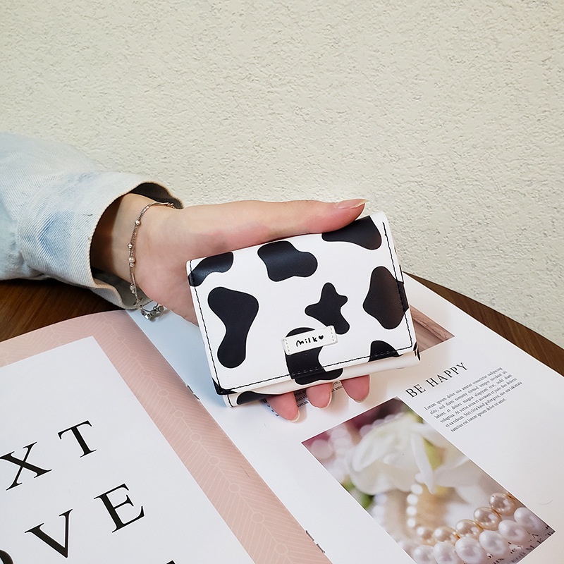 Ví Nữ Da Bò Gấp Làm Ba Thời Trang Hàn