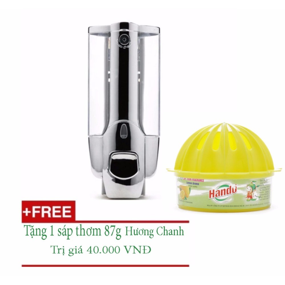 [HOT] Hộp xà phòng treo tường nhấn 1 bình + Tặng kèm 1 sáp thơm cao cấp 87g Hương Brut