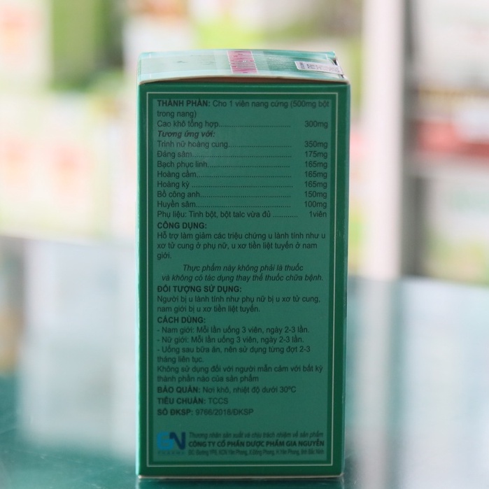 Khang U Linh – Hỗ trợ làm giảm u xơ tử cung, u nang buồng trứng (Lọ 50 viên)