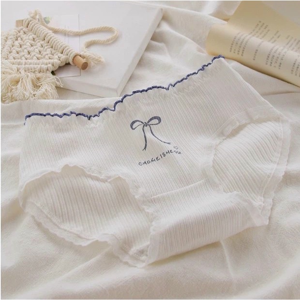 Quần Lót Nữ Cotton Xanh Dễ Thương Kháng Khuẩn Mềm Min Underwear - 71118