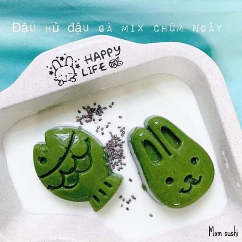 Khuôn bento tạo hình đậu hũ non, ép cơm, làm bánh cho bé