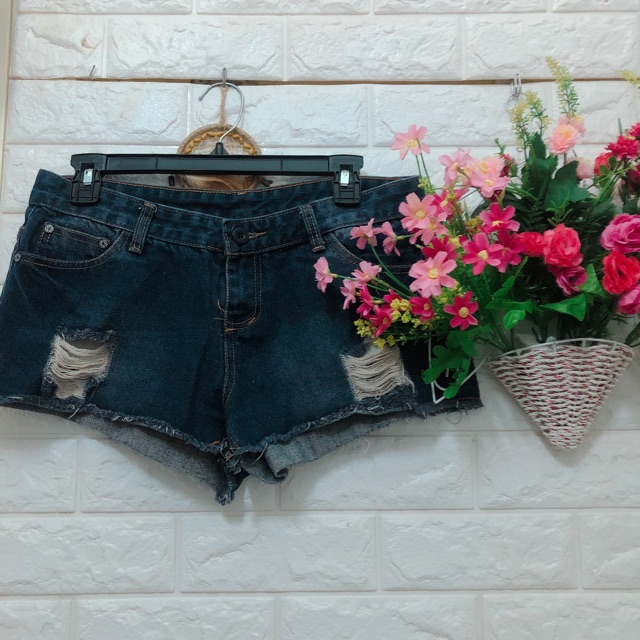 Thanh lý quần short jean Y2K rách size L