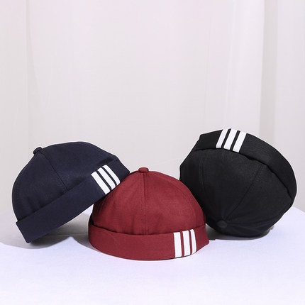 Mũ beanie đội đầu cotton không vành màu trơn vintage kiểu quả dưa nhiều màu sắc cho nam và nữ