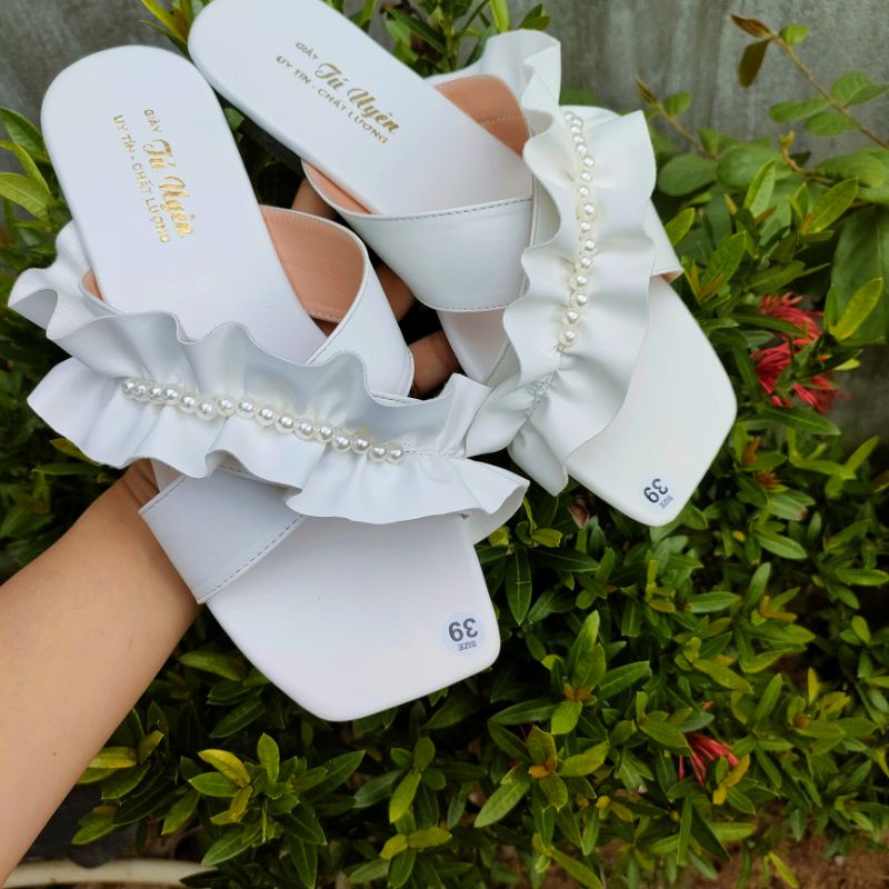 Dép bigsize quai chéo phối ngọc size 35-43