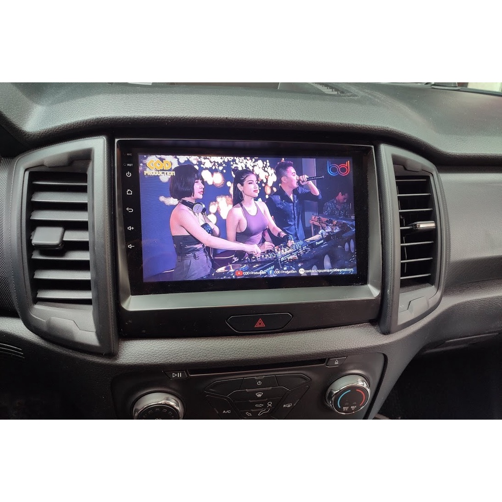 Mặt dưỡng kèm dây nguồn zin lắp màn hình Android cho xe FORD RANGER