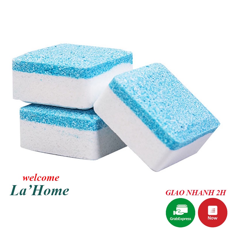 Viên tẩy vệ sinh lồng máy giặt La'Home, sủi sạch vi khuẩn, tẩy sạch cặn bẩn lồng giặt