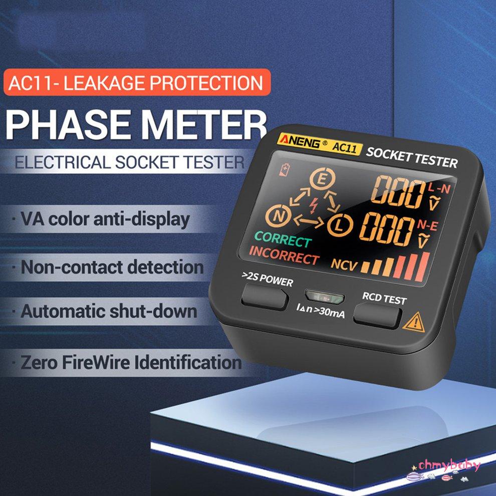 Bộ phát hiện ổ cắm kiểm tra điện áp AC11 Socket Tester Pro EU Plug Ground