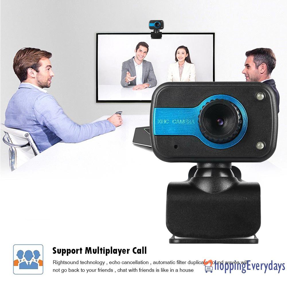 Webcam Usb Hd Tích Hợp Micro 2 Đèn Led Hỗ Trợ Quay Ban Đêm | WebRaoVat - webraovat.net.vn