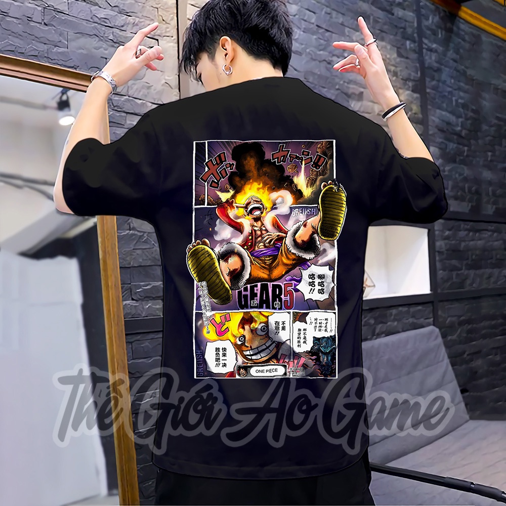 Áo thun One Piece Luffy Gear 5 Nika Thức Tỉnh Trái Ác Quỷ Zoan Thần Thoại, áo phông One Piece Luffy T17 / Thegioiaogame