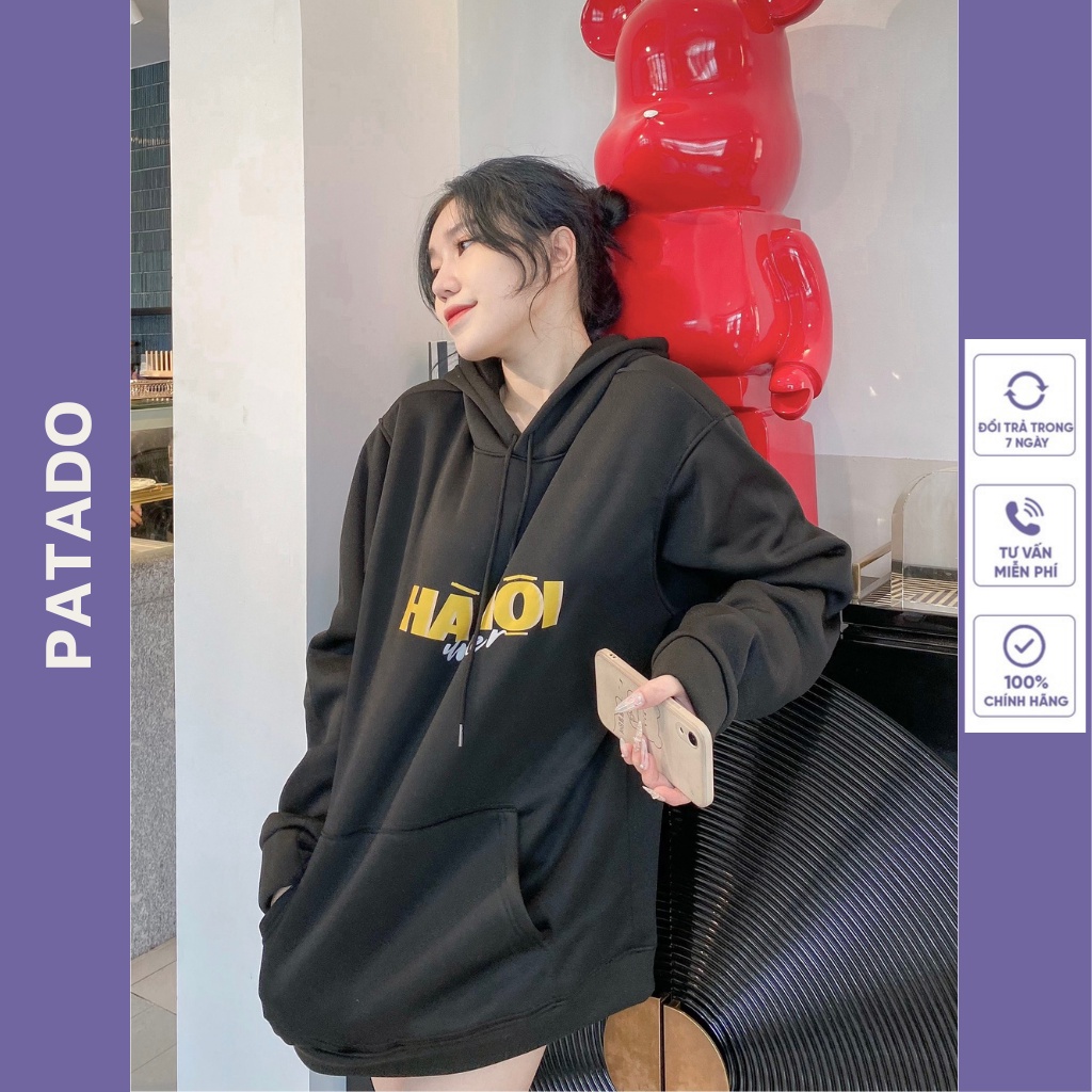 Áo hoodie nữ form rộng hà nội chất nỉ bông cao cấp unisex dài tay hottrend 2022