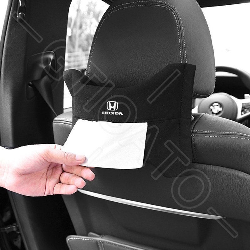 GTIOATO HộP ĐựNg GiấY ĂN Lưng Ghế Xe Hộp Đựng Khăn Giấy Ô Tô HộP ĐựNg GiấY TrêN Xe Ô Tô TúI Treo Sau Ghế Ô Tô TúI Treo Đồ Sau Ghế Ô Tô Phụ Kiện Xe Hơi Cho Honda City BRV Civic Jazz Brio CRV Accord HRV Mobilio Odyssey Fit