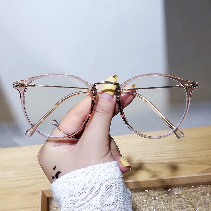 Mắt kính nam nữ VIENDO gọng tròn chống ánh sáng xanh thời trang Hàn Quốc 0~6.0 độ (cắt độ cận theo yêu cầu)